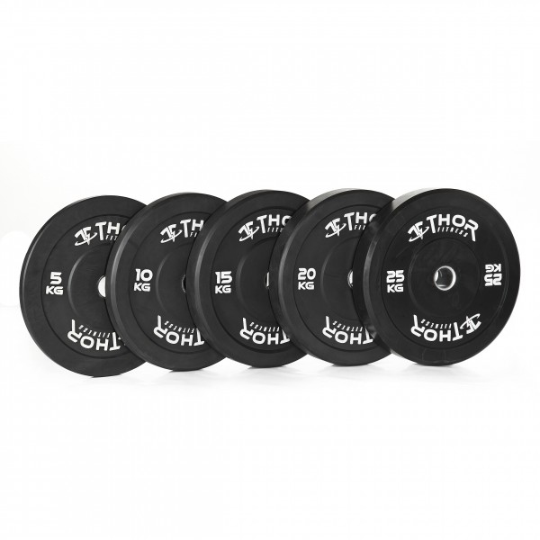 Thor Fitness Sorte Bumper Vægtskiver 25kg   50mm    Stk