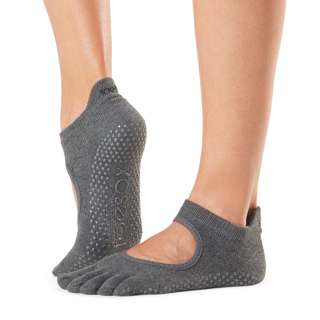 Toesox Fulltoe Bellarina Grip  Koksgrå