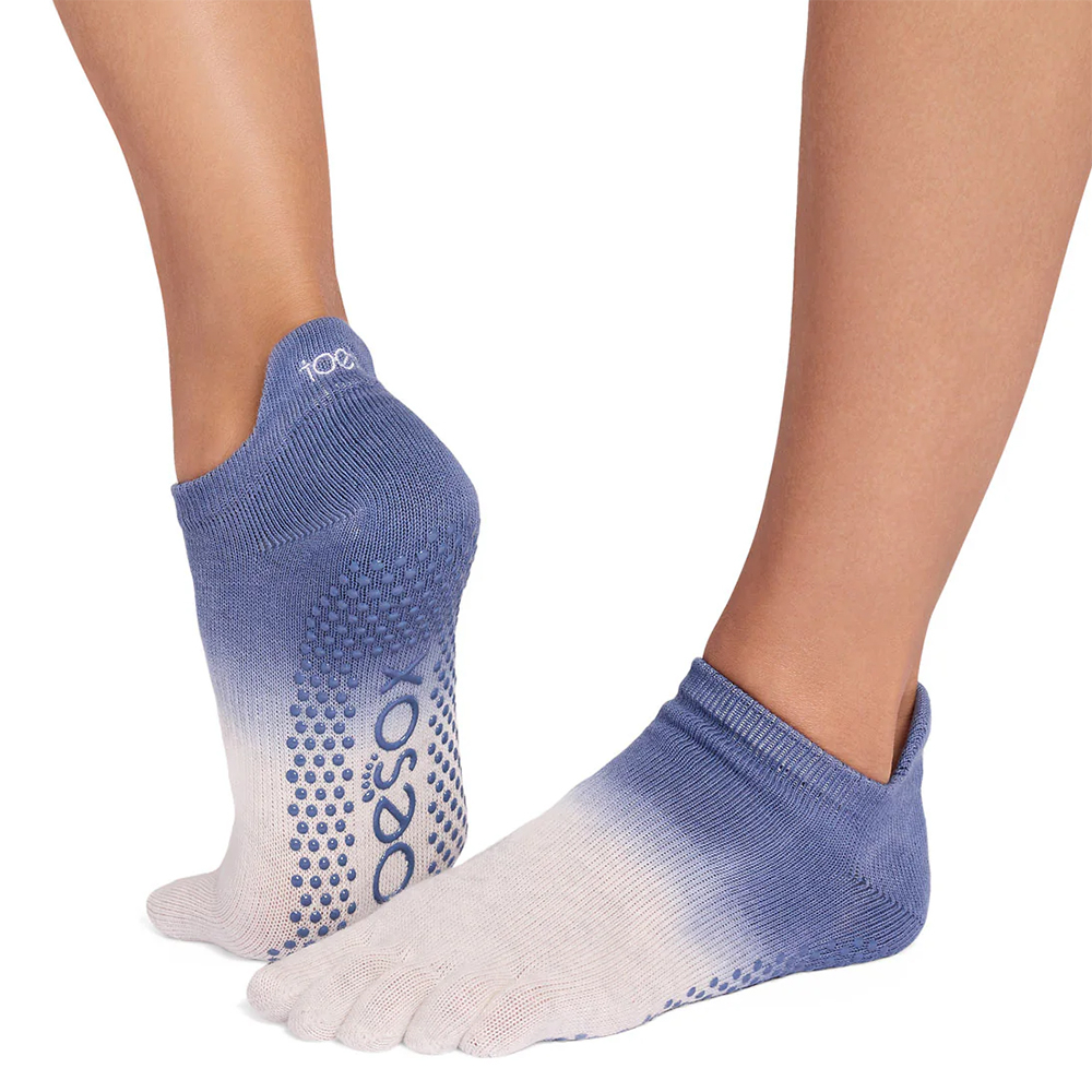 Toesox Fulltoe Lowrise Grip Soft Blue Ombre