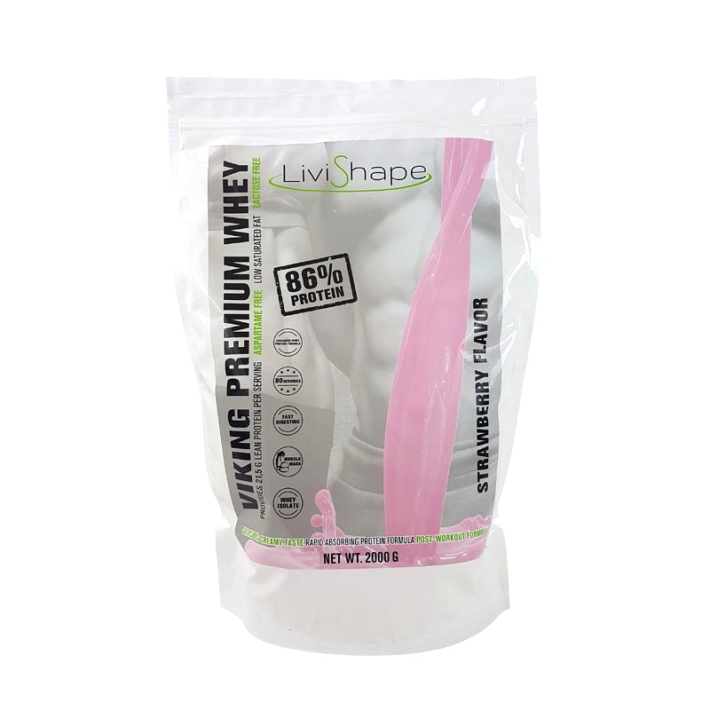 Whey Proteinpulver Med Jordbærsmag  2000