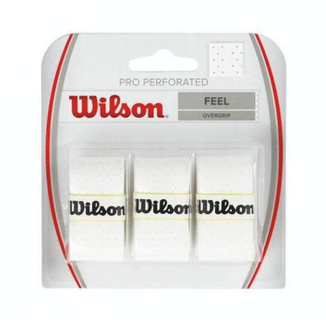 Wilson Pro Overgrip Perforated   -pak  Hvid