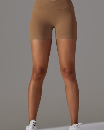 Zencurve Scrunch Shorts Coffee Small   Coffee