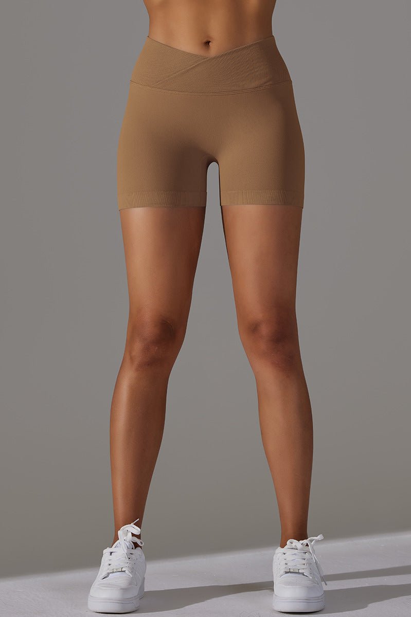 Zencurve Scrunch Shorts Coffee Small   Coffee