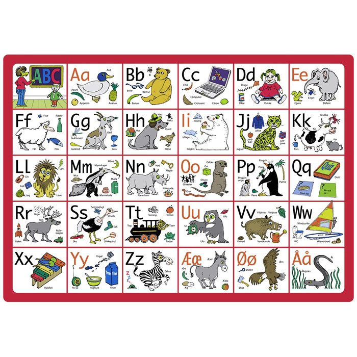 Abc Dækkeserviet Rød
