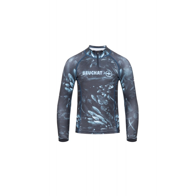 Beuchat Atoll Seaweed Langærmet Rashguard Junior Mm Blå