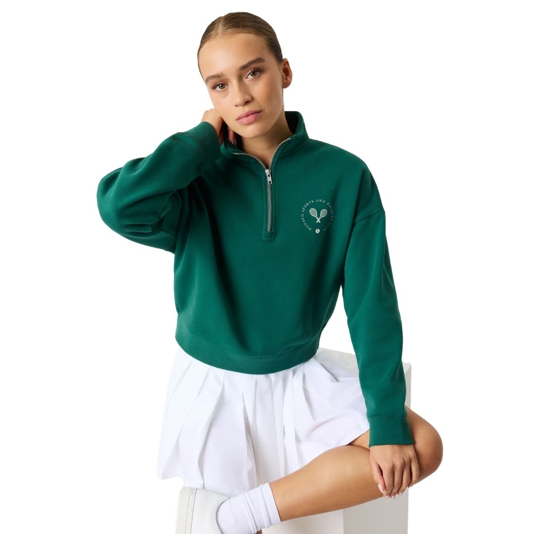 Björn Borg Half Zip Sweatshirt Posy Green Xs