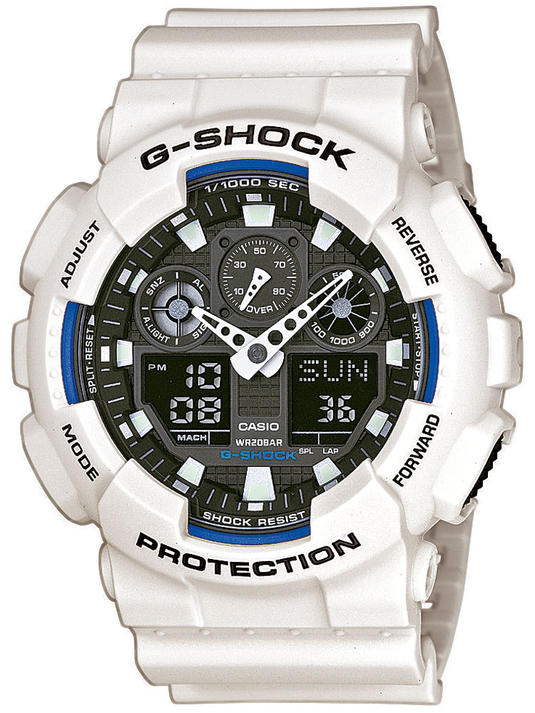 Casio Ga-100b-7aer Herreur -shock Hvidt Ur