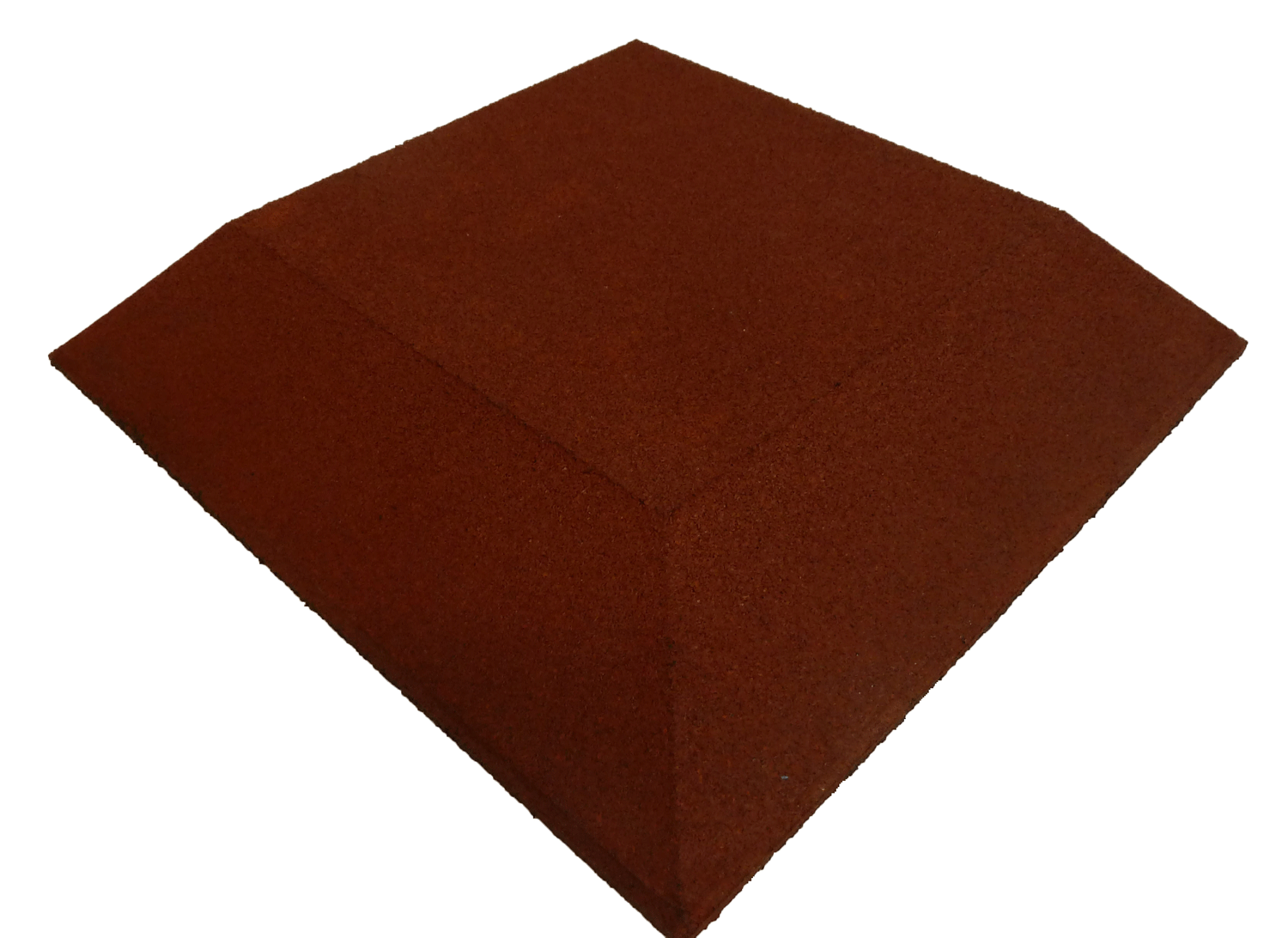 Ergofloor Ergoplay Impact Gummifliser   Faldunderlag Hjørne 500x500x45 Mm Rød
