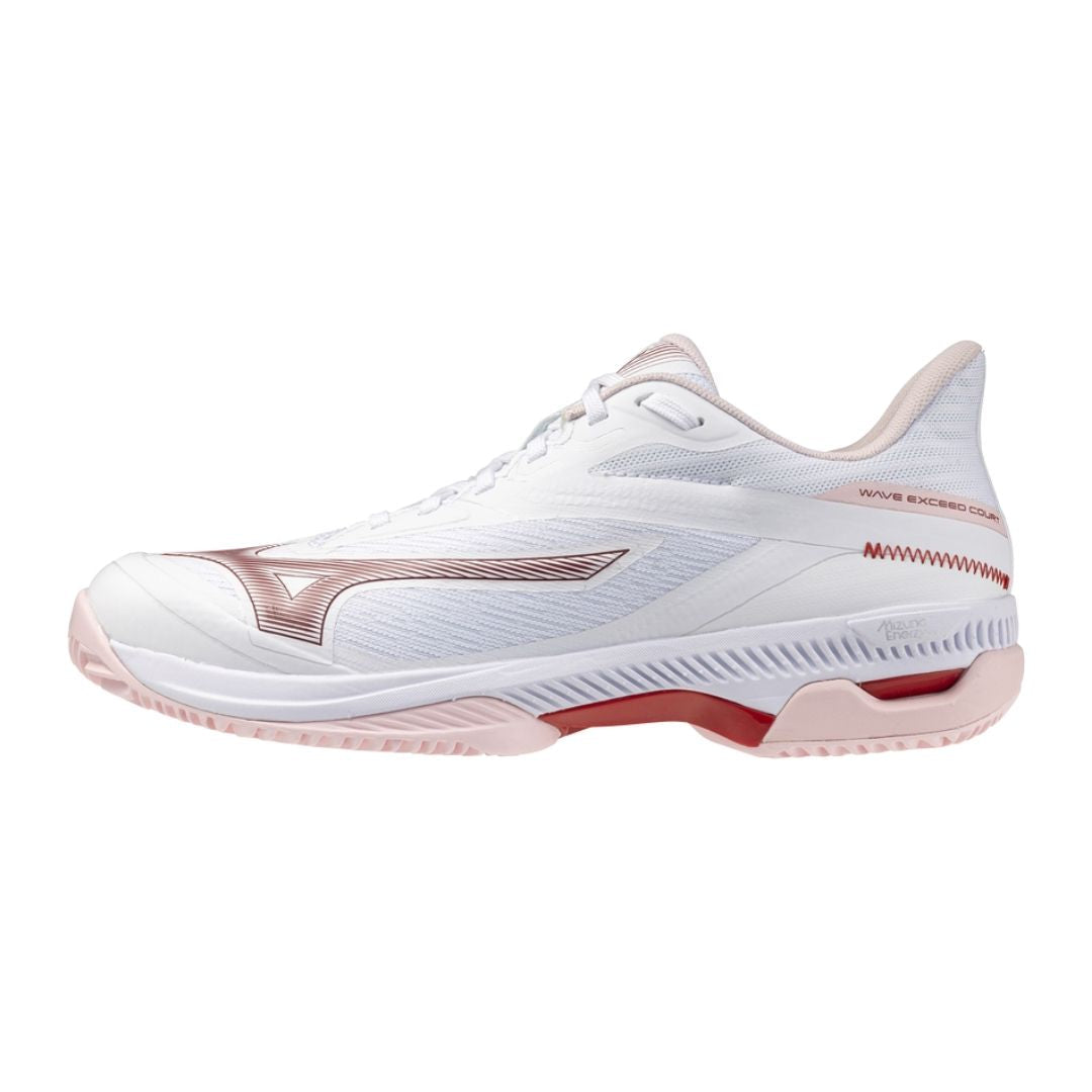 Mizuno Wave Exceed Court Cc Women White Pinkesque Barbados Cherry 37