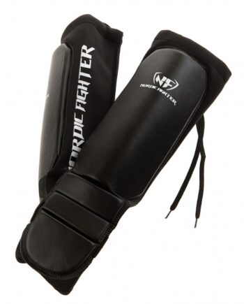 Nordic Fighter Grappling Shin Guards Instep Benskinne ægte Læder Medium