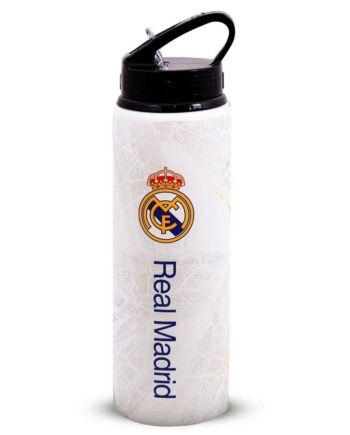 Real Madrid Alu Drinks Bottle Rm Logo White-one-size