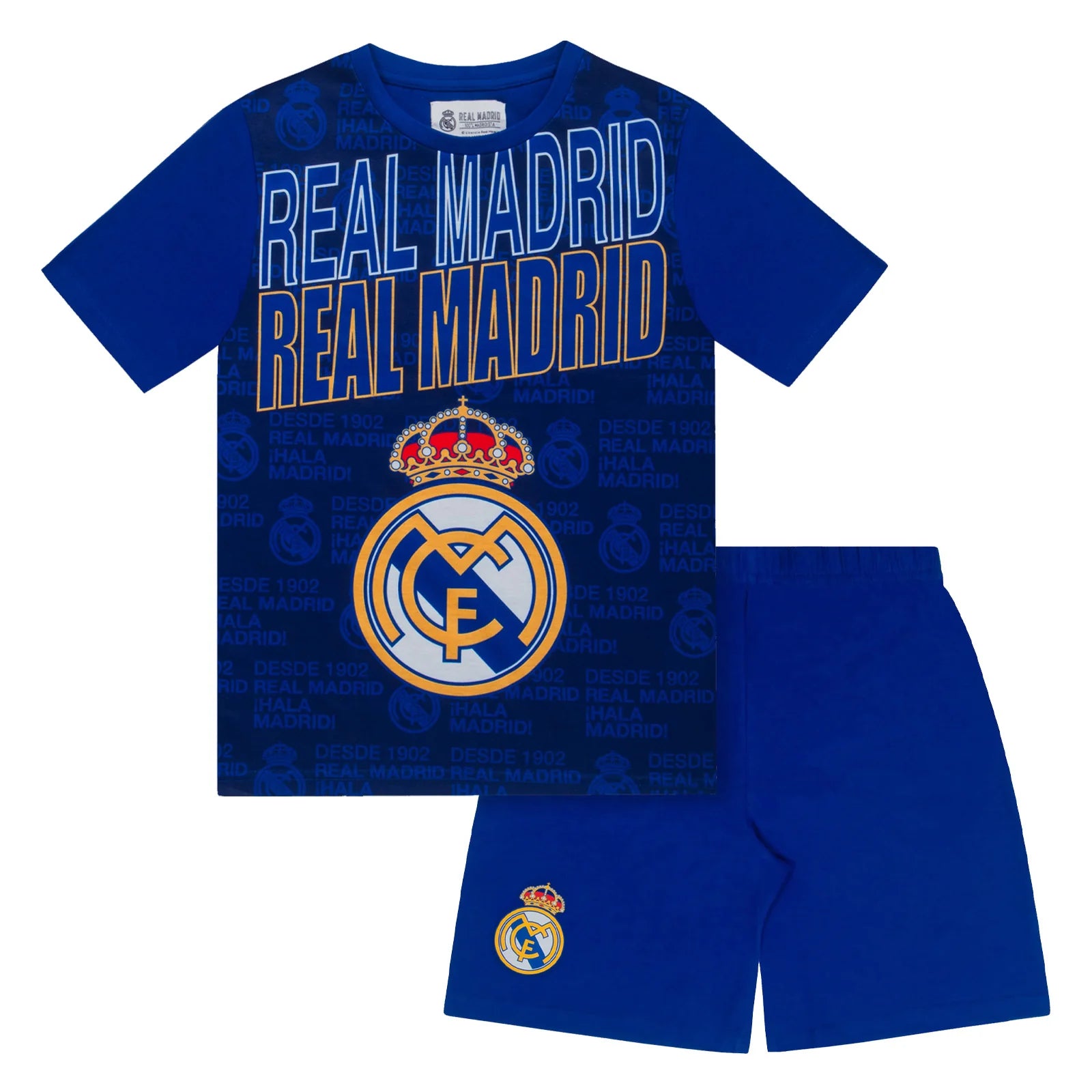 Real Madrid Drenge Kort Pyjamassæt  Reflex Blue  -  år