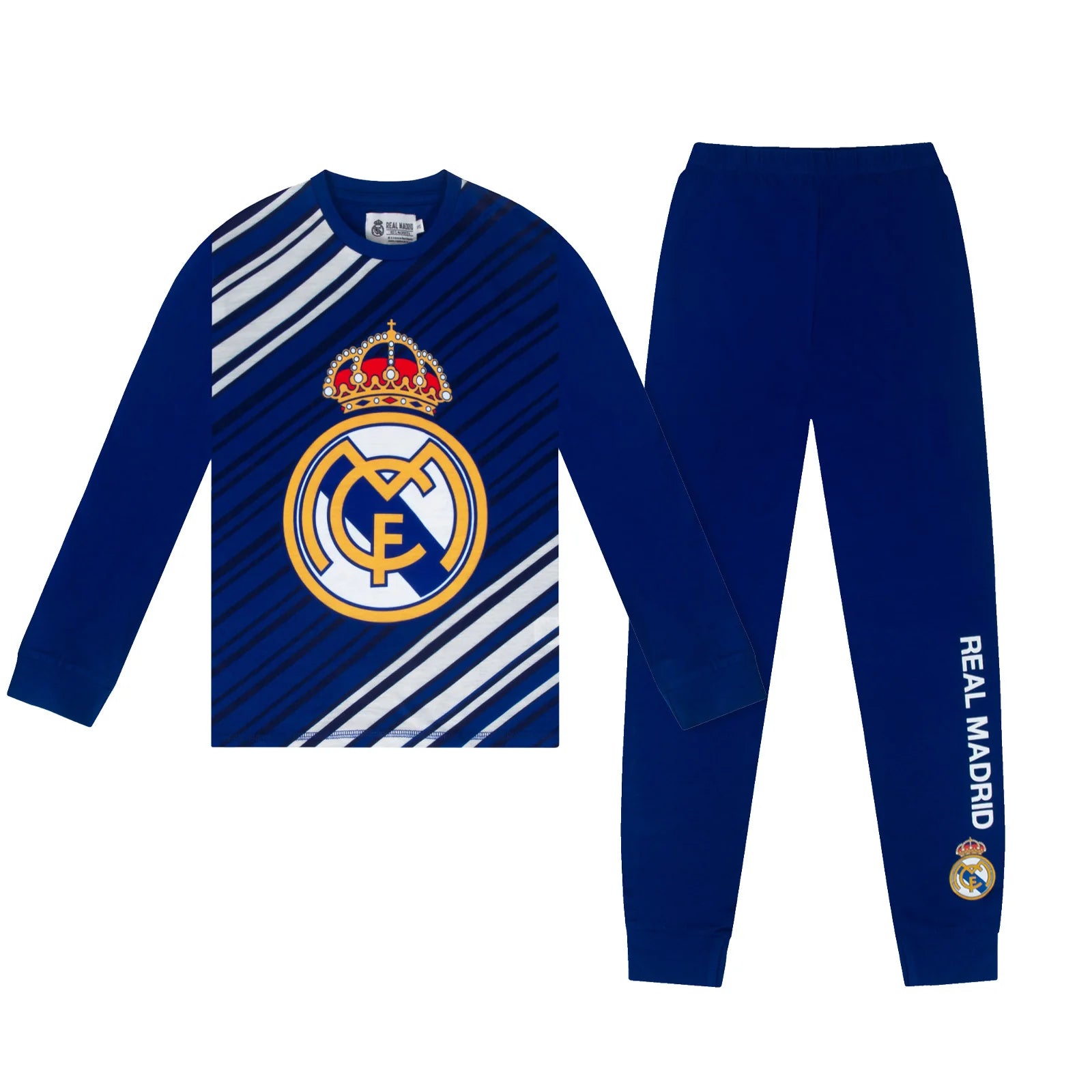 Real Madrid Drenge Langt Pyjamassæt  Reflex Blue  -  år