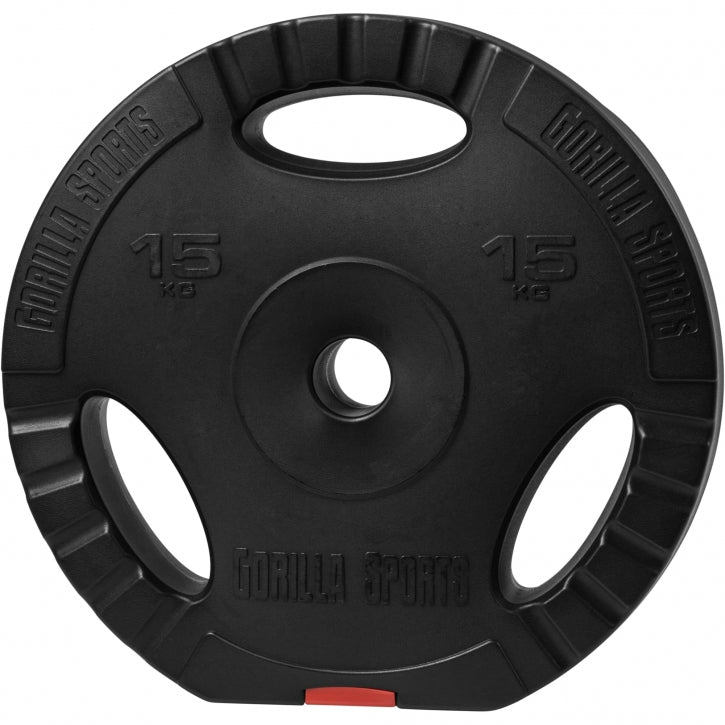 Vægtskive Med Greb Hård Plast 15 Kg 30 Mm