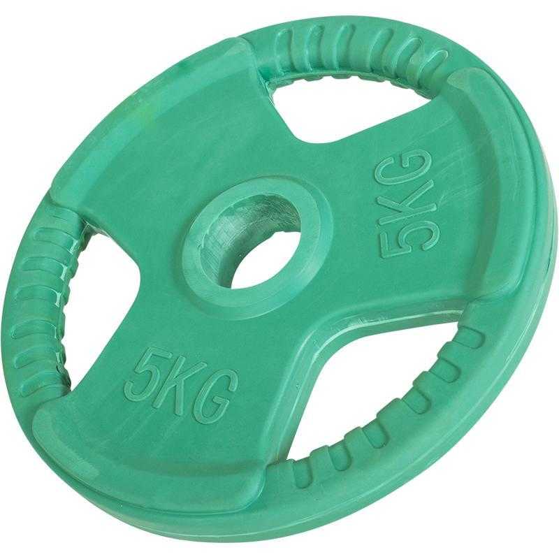 Vægtskive 50 Mm Gummi Med Greb Kg
