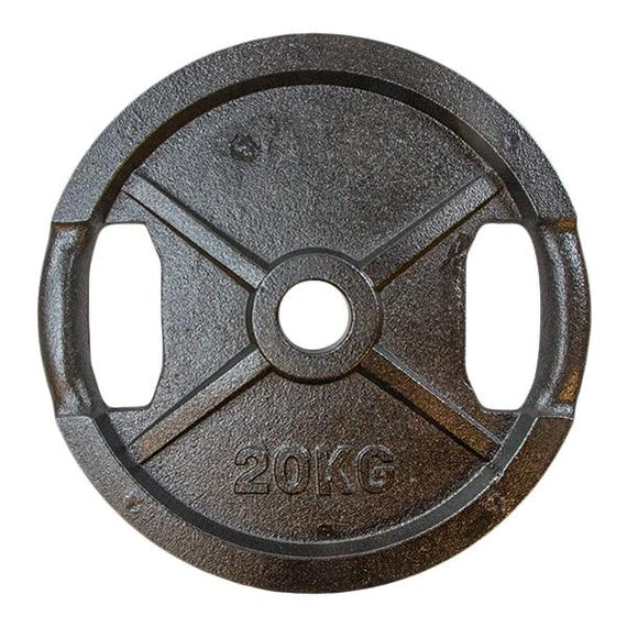 Vægtskive Sort Metal Med Greb 50 Mm 20 Kg