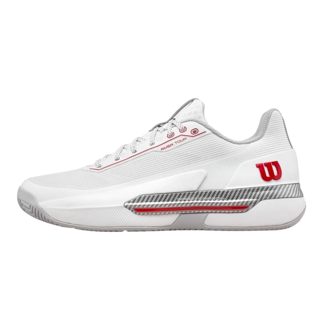 Wilson Rush Tour Ctc Bright White Wilson Red Microchip 40