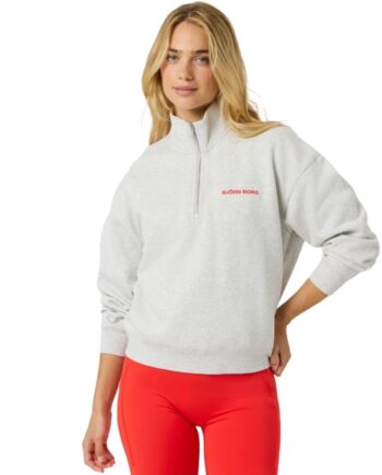 Björn Borg Halfzip Sweatshirt Women  Ultra Light Grey Melange  Xs