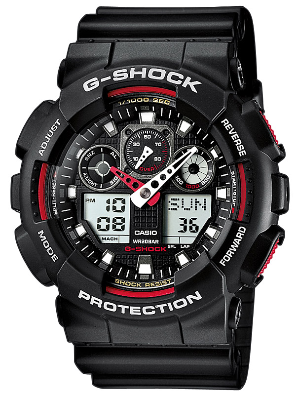 Casio Ga-100-1a4er Herreur  -shock Ur Sort