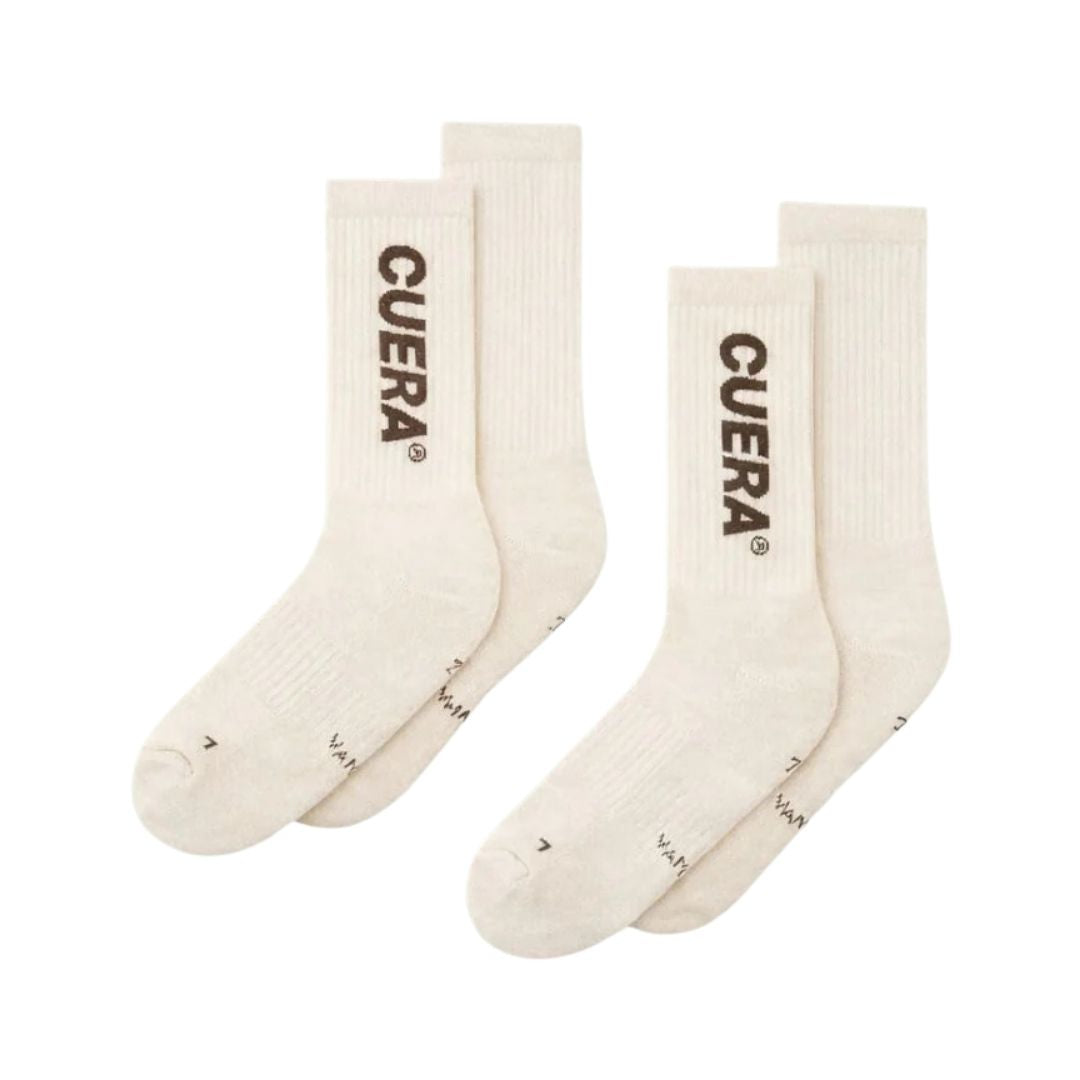 Cuera Padel Strømper -pak Off-white Dark Brown 36-40