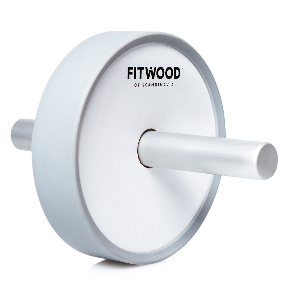 Fitwood Kivi Ab Wheel Hvid Træ   Grå Alu  Håndtag   Grå Ring