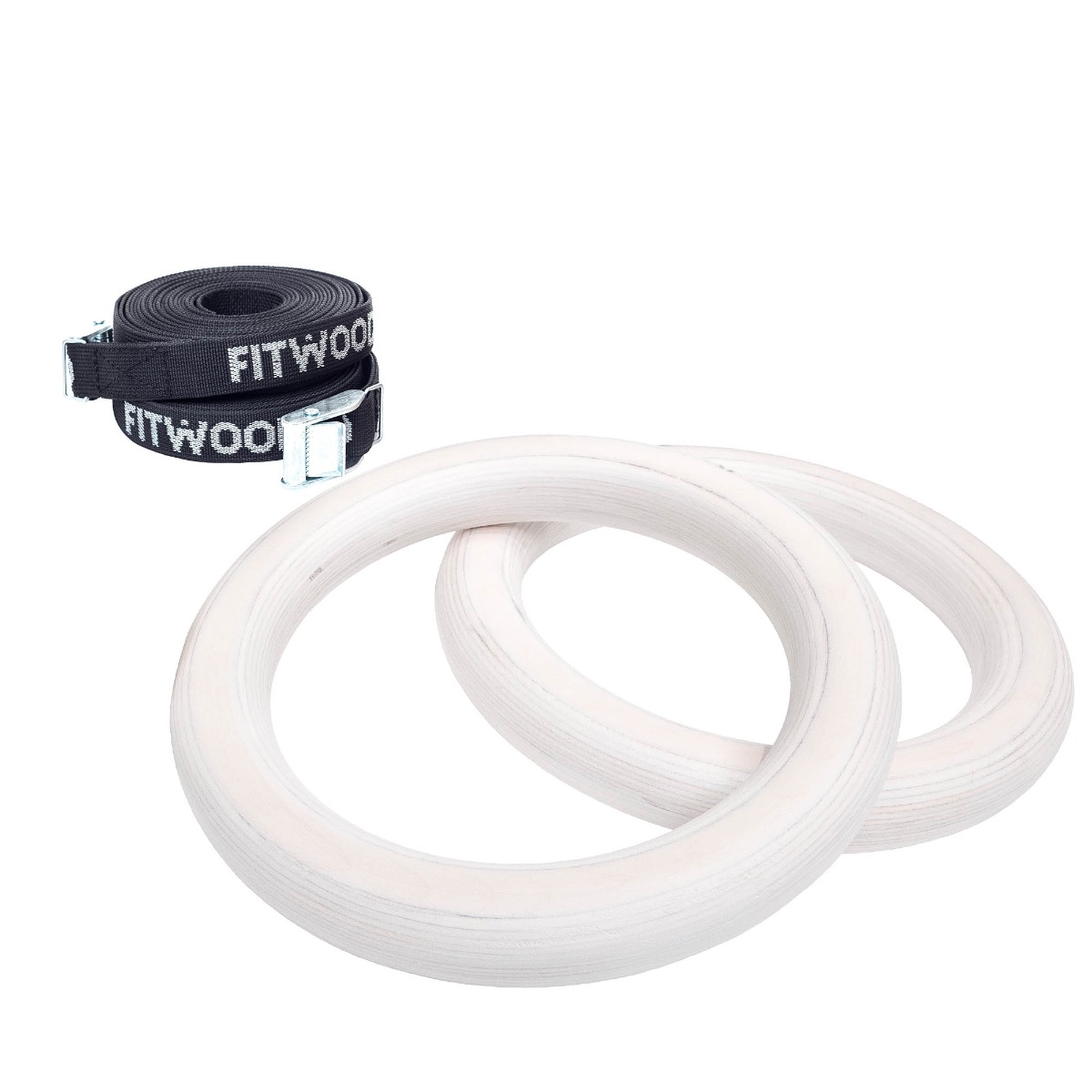 Fitwood Ulpu Mini Gymnastikringe 25mm Glazing Overflade   Sort Strop