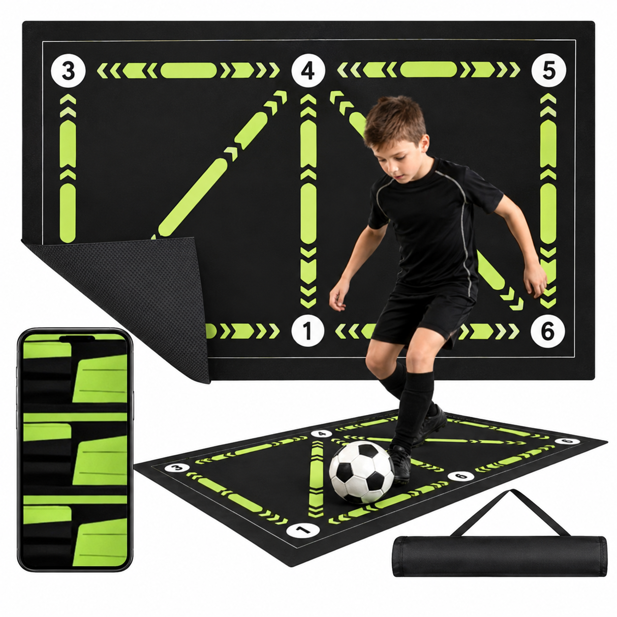 Fodbold Træningsmåtte 90   60 Cm   Boldkontrol