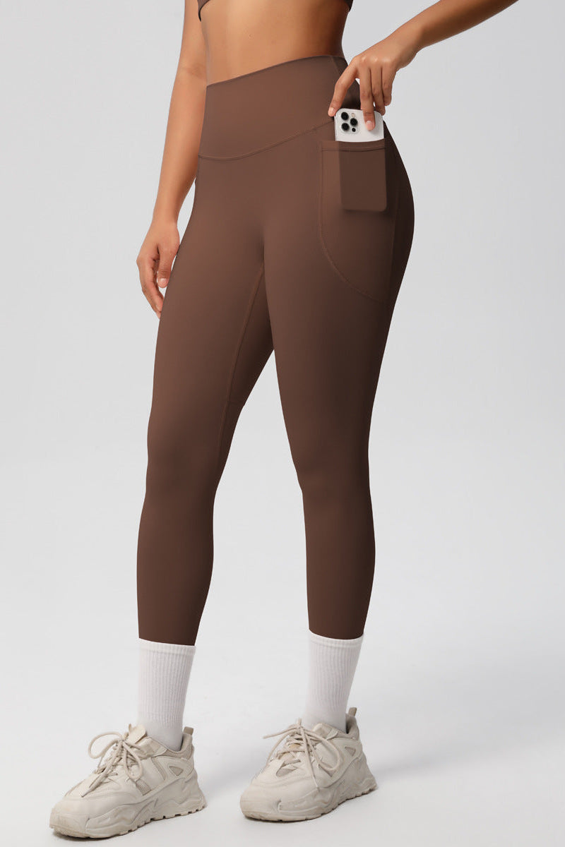 Lea Tights Med Lommer Brun Small Brun