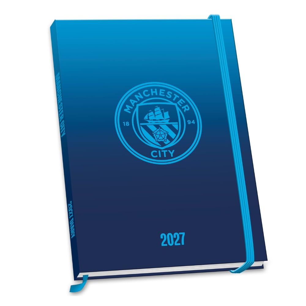 Manchester City Kalenderbog 2027 Blå Med Klublogo