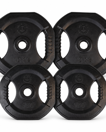 Sort Pump-skivesæt 30 Kg   Nordic Strength