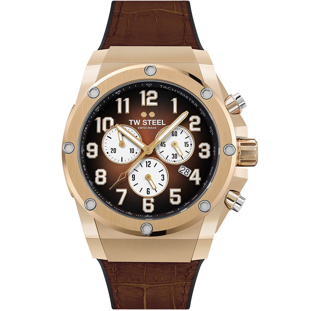 Tw Steel Ace132 Herreur Ace Genesis Ur Med Brun Rem